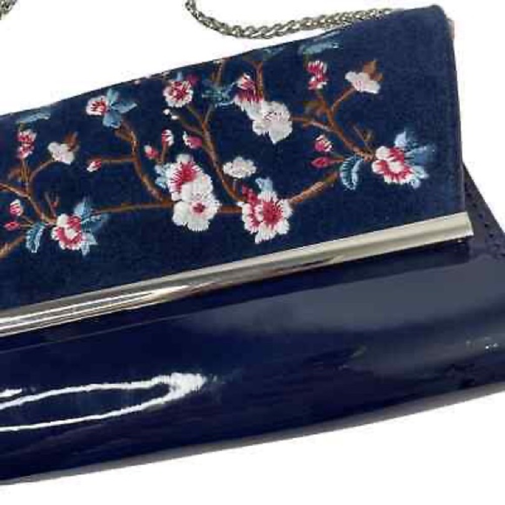 WHBM Embroidered Clutch